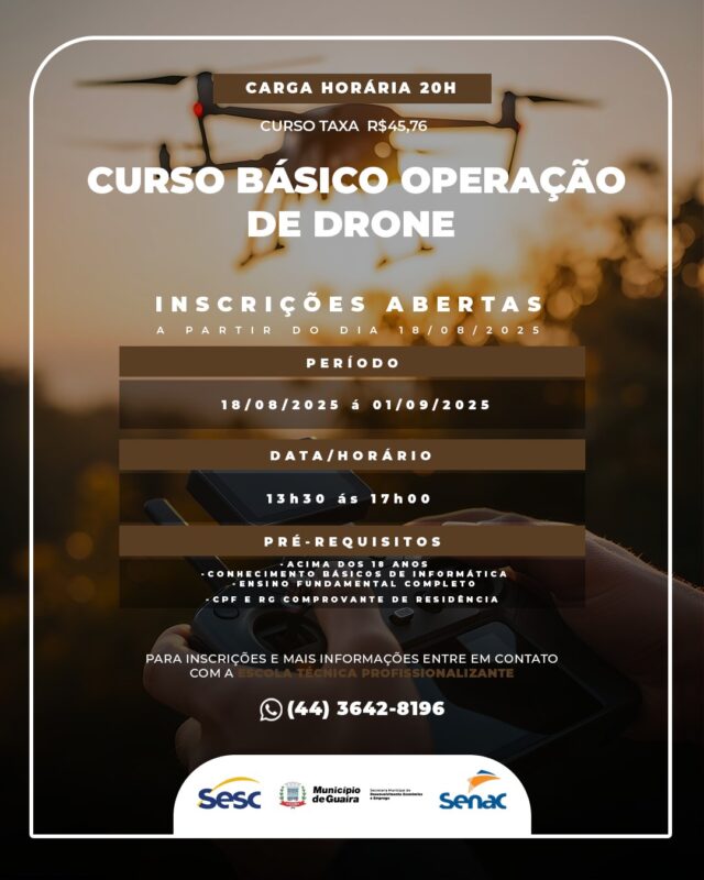 Guaíra – Município abre inscrições para cursos de qualificação profissional