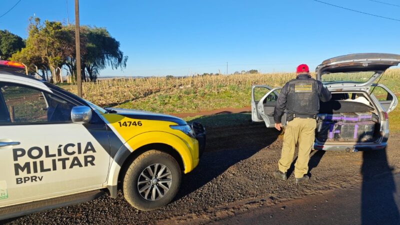 PR 488 – Perseguição policial terminal com quase 300 kg de maconha apreendida