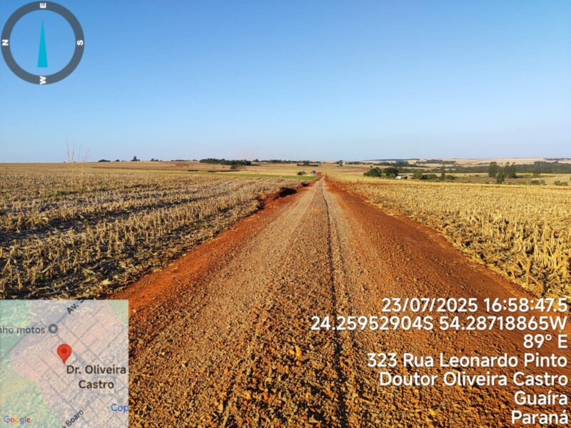 Guaíra – Município executa manutenção com material de britagem na Estrada do Porto do Tigre