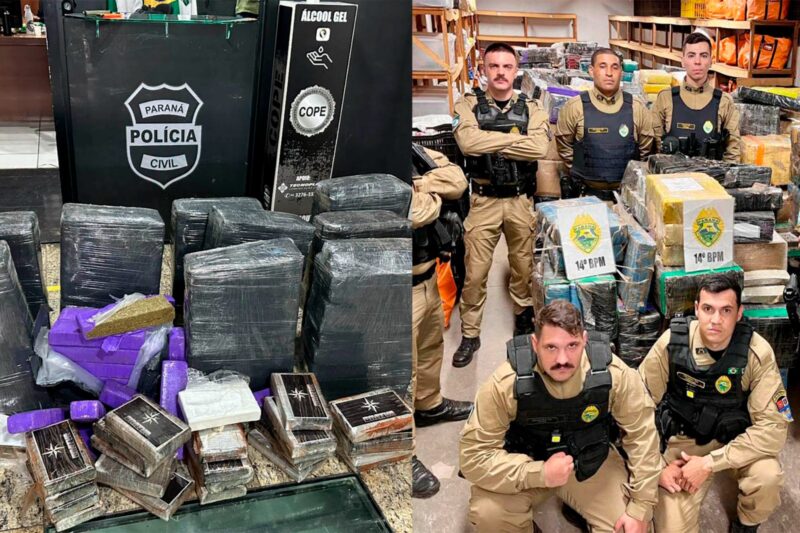 Paraná – Forças de segurança apreenderam mais de um terço das drogas do Brasil em 2024