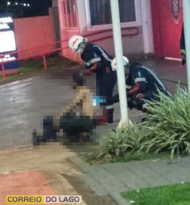 Segurança – Homem esfaqueado busca socorro no Corpo de Bombeiros em Santa Helena