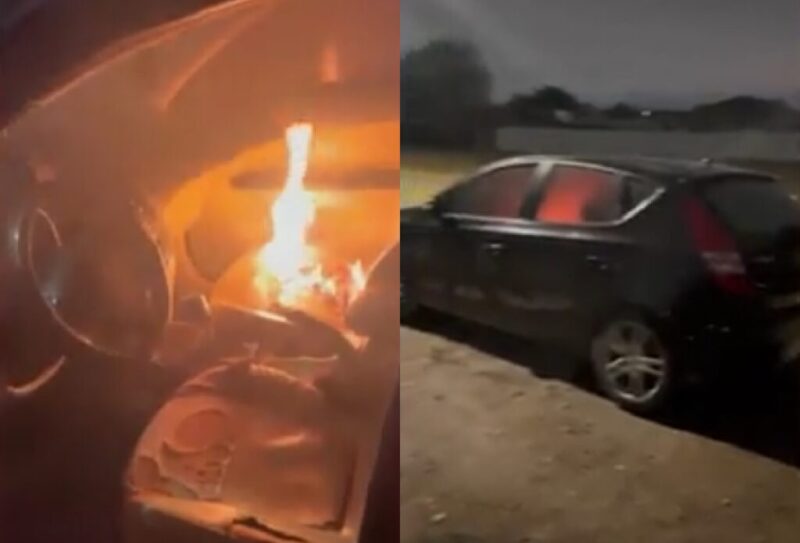 Paraná – Após flagrar traição, homem coloca fogo no carro da namorada