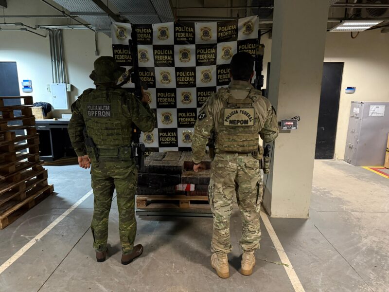 Guaíra – Polícia Federal e BPFron apreendem mais de 250 kg de maconha
