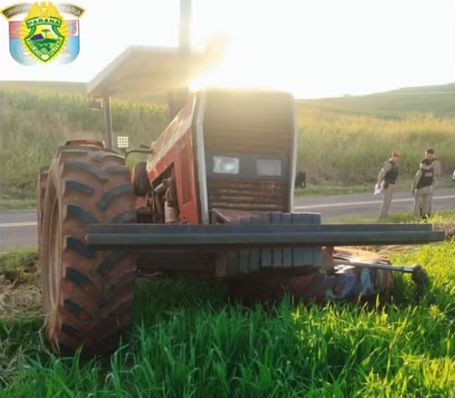 Trânsito – Tratorista morre após carro bater contra traseira de máquina, em rodovia do Paraná