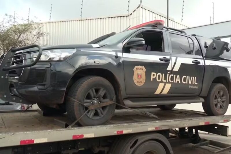 Paraná – Homem foge de cadeia, furta viatura da Polícia Civil com armas e abandona veículo a 150 km de distância
