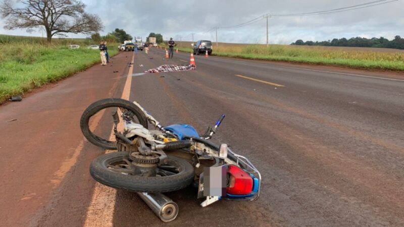 Corbélia – Motociclista morre em batida frontal com carreta na BR 369