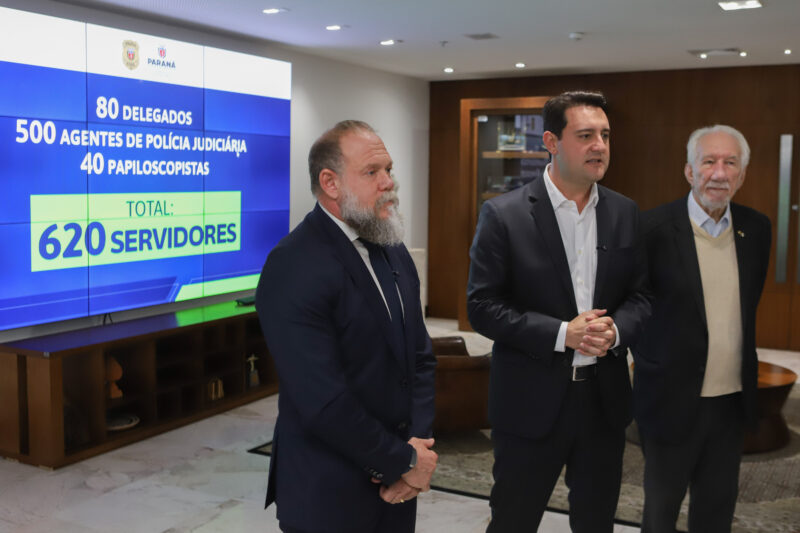 Paraná – Ratinho Junior anuncia contratação de 620 policiais para reforçar o quadro da Polícia Civil