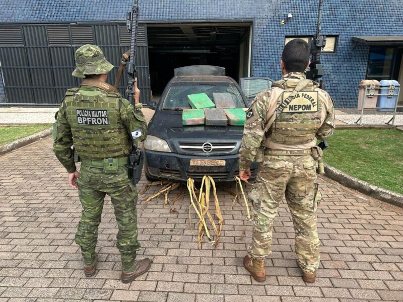 Guaíra – Policiais apreendem carregamento com mais de 650 quilos de maconha