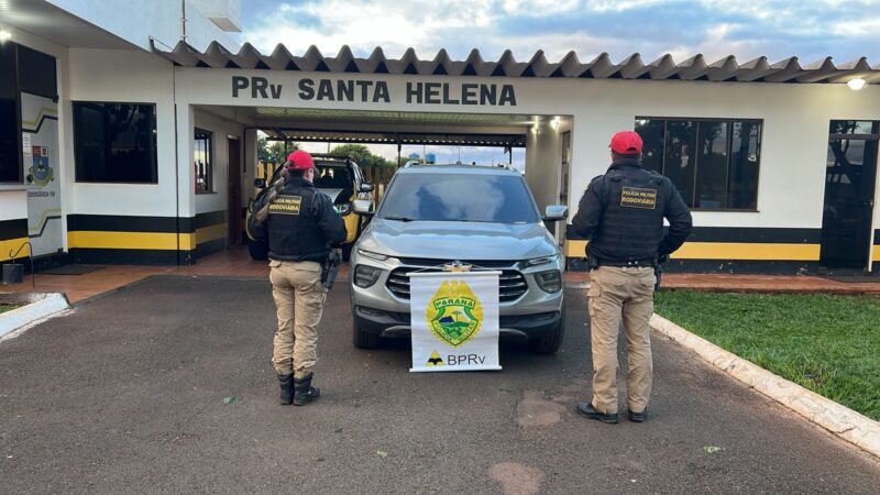 Santa Helena – BPRv recupera veículo roubado e efetua a prisão dos ocupantes