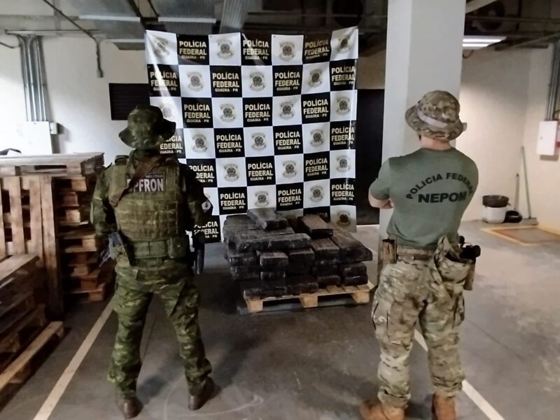 Guaíra – PF e BPFron apreendem mais de 400 quilos de maconha na zona rural