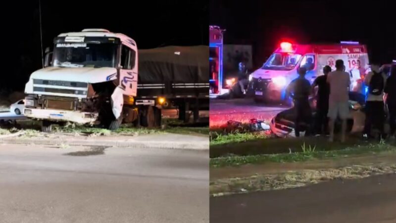 BR 277 – Mulher morre em grave batida em Santa Tereza do Oeste