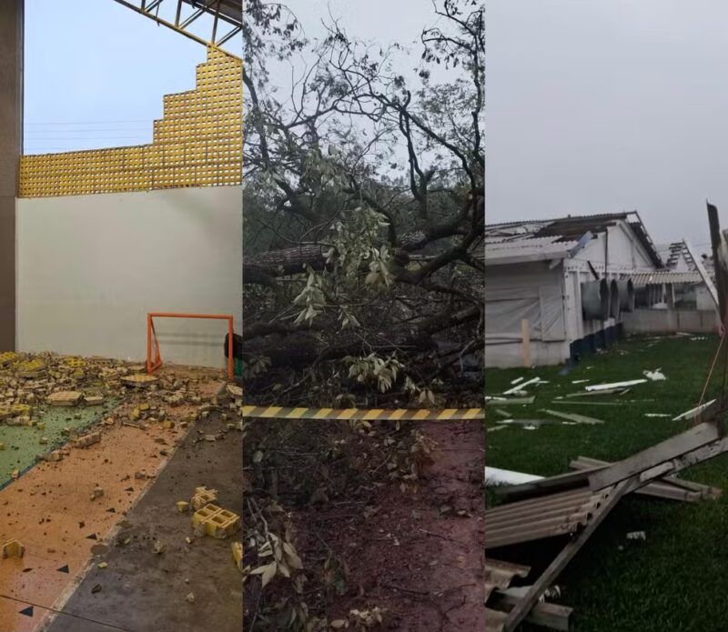 SC – Homem morre após árvore cair sobre ele durante vendaval; outros estragos foram registrados
