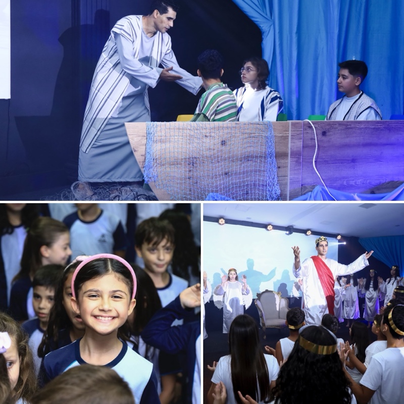 Destaque – Do milagre  cruz – este foi o tema da cantata de Páscoa da Escola Adventista de Guaíra