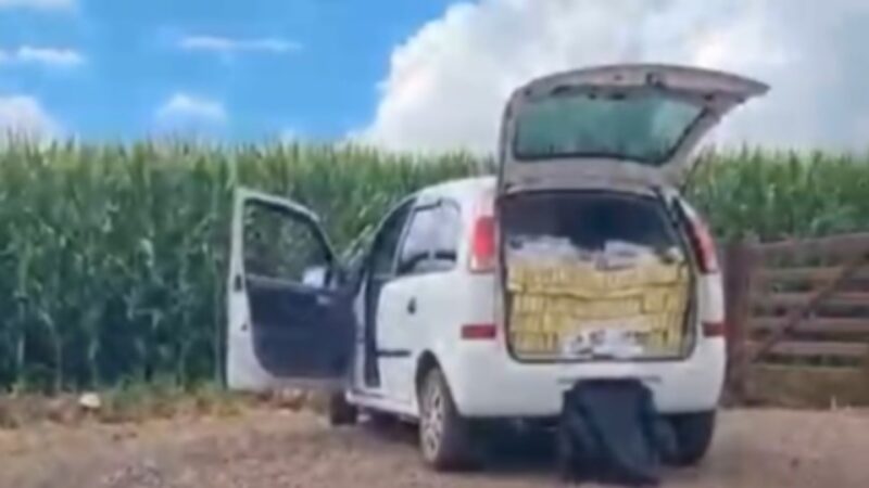 BR 369 – Após fuga, carro carregado com cigarros é apreendido em Corbélia