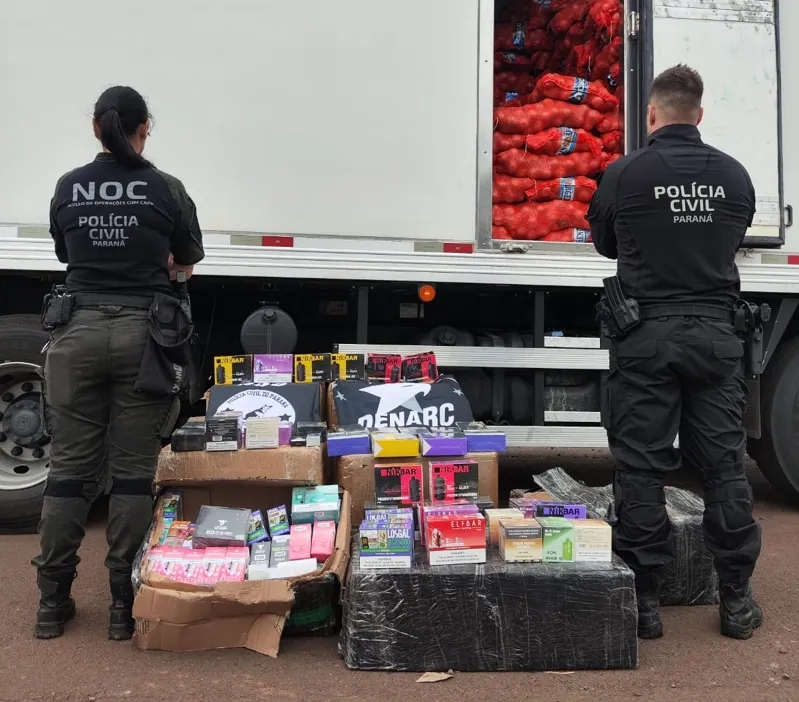 Céu Azul – Polícia Civil apreende grande carregamento de cigarros eletrônicos