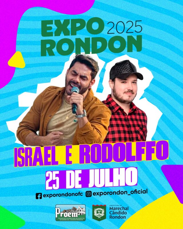 Destaque – Israel e Rodolffo estarão na Expo Rondon 2025