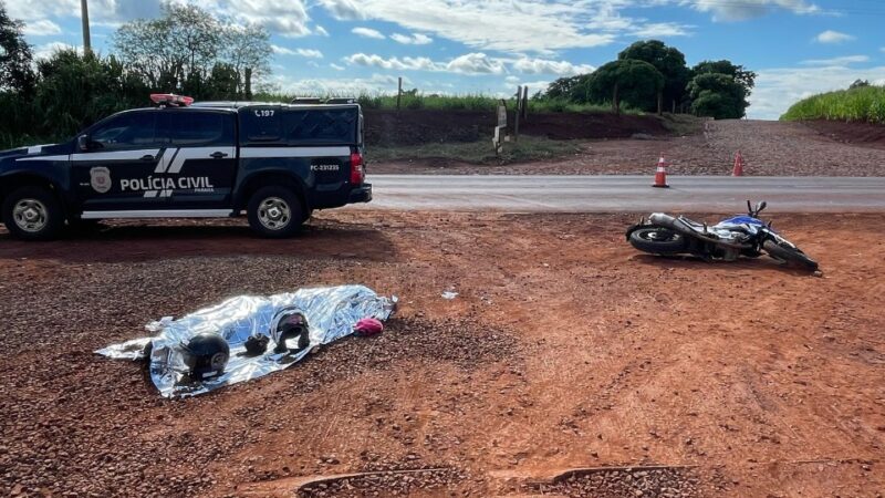 Palotina – Homem morre após cair de moto na PR 182