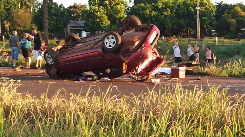BR 163 – Capotamento em Sede Alvorada mata homem e deixa duas pessoas feridas