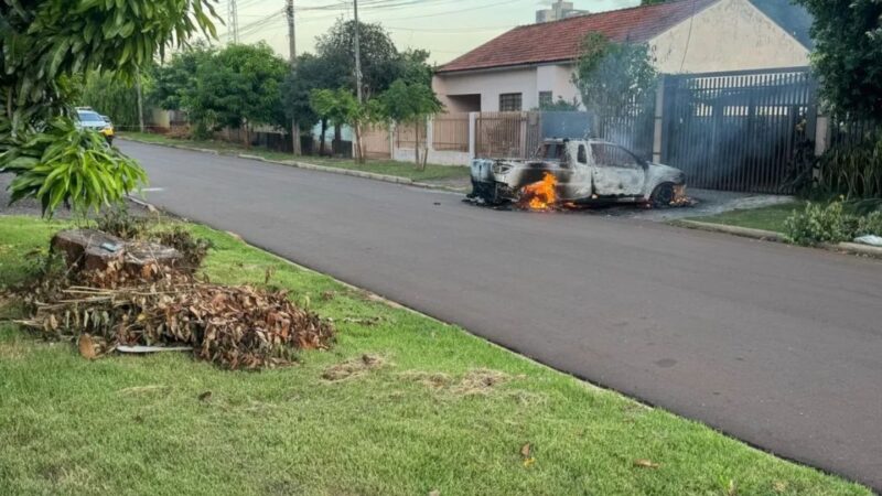 Ubiratã – Idoso morre após fio de alta tensão cair sobre carro e causar incêndio