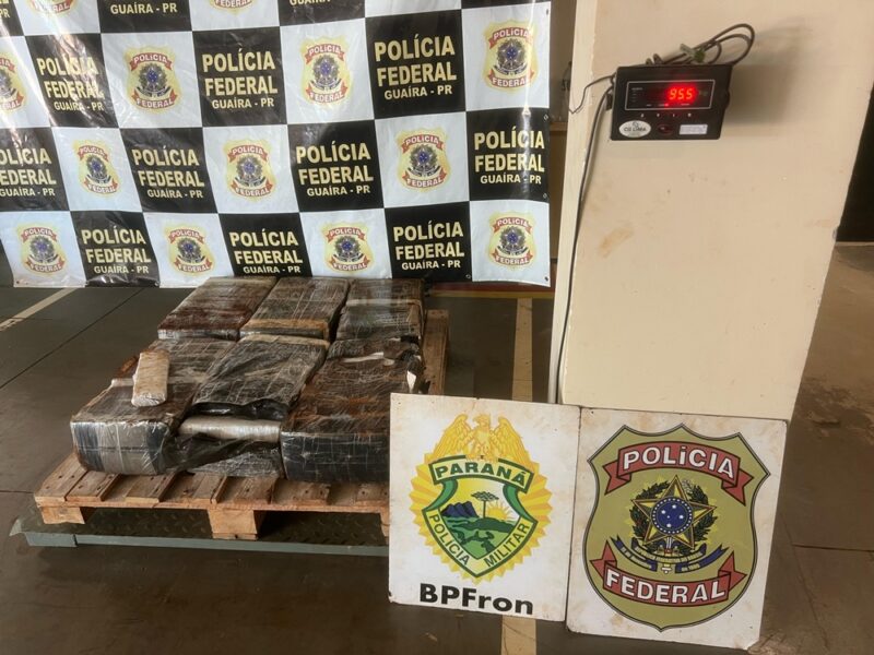 Guaíra – BPFron e PF apreendem mais de 95 quilos de substância análoga a maconha