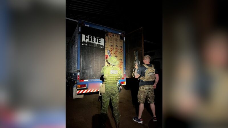 Guaíra – Mais de 40 mil caixas de cigarros são apreendidas em galpão