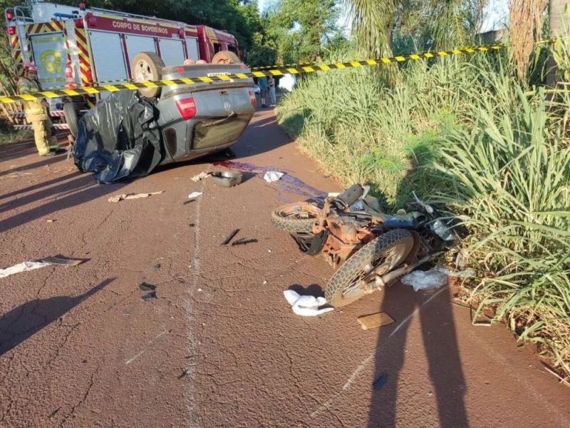 Marechal – Homem morre e mulher fica em estado grave em acidente no interior