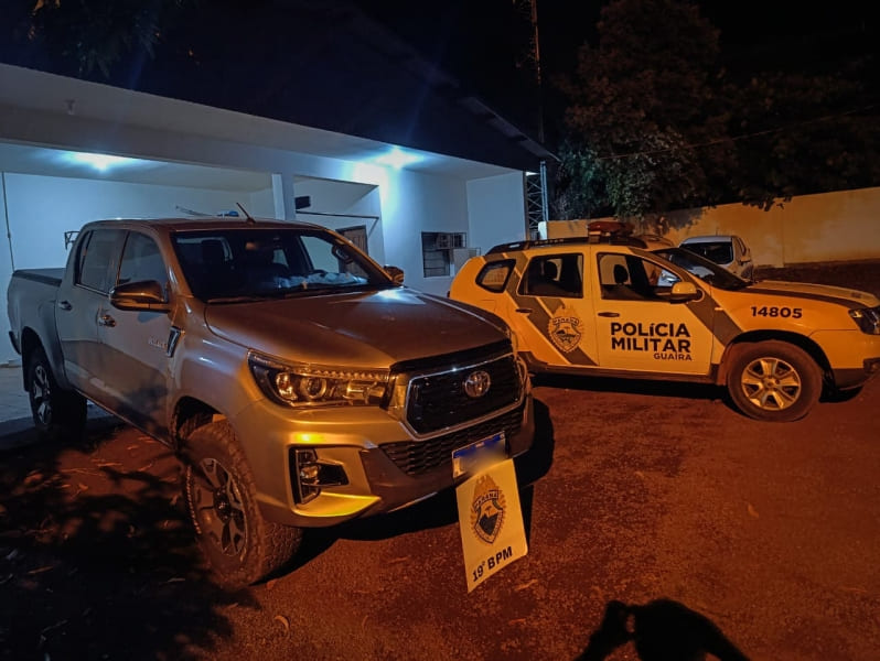 Guaíra – PM recupera Hilux roubada em Terra Roxa