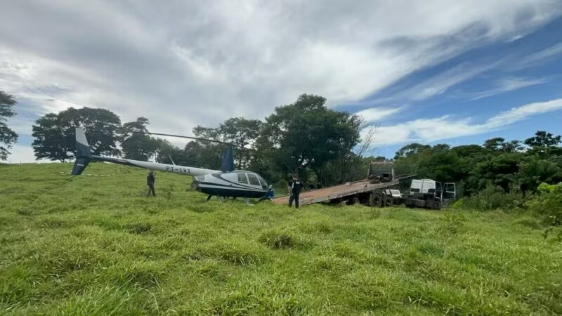 Segurança – Helicóptero avaliado em R$ 2 milhões é furtado de hangar no Paraná e recuperado na fronteira com o Paraguai