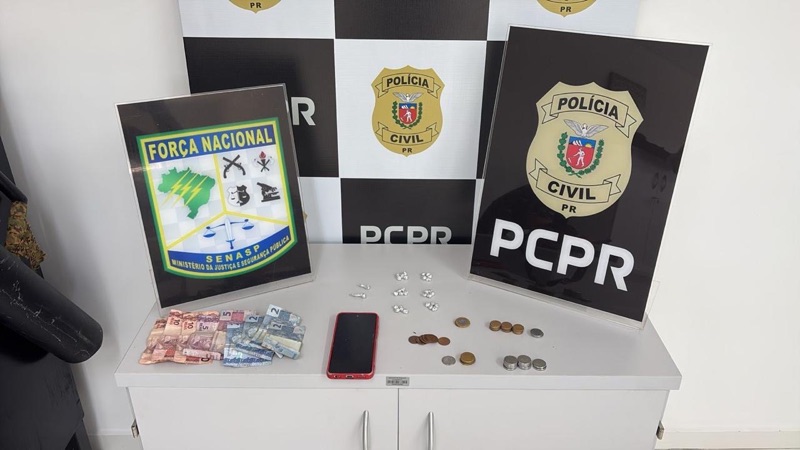 Guaíra – Polícia Civil e Força Nacional prendem mulher e fecham ponto de tráfico na Eletrosul