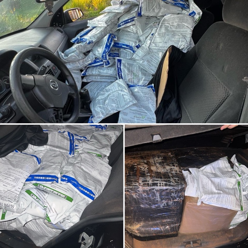 Mercedes – PF e BPFron apreendem veículo com 225 kg de agrotóxicos
