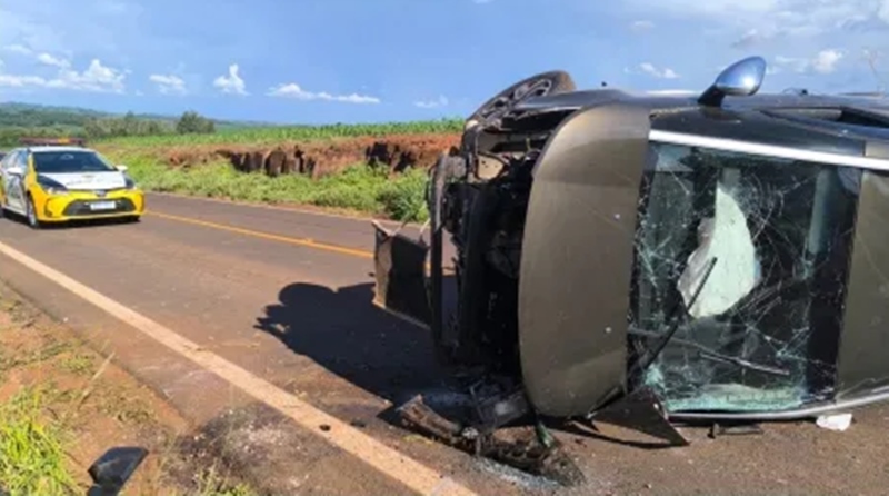 PR 491 – Mulher e criança ficam gravemente feridas em capotamento entre Nova Santa Rosa e Marechal Rondon