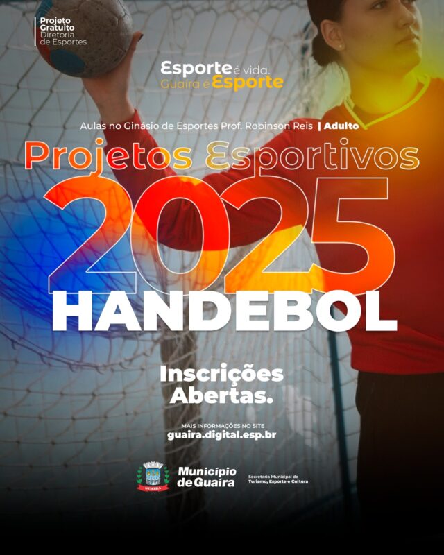Guaíra – Inscrições abertas para os Projetos Esportivos