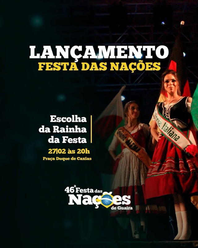 Guaíra – Vem aí o lançamento oficial da 46ª Festa das Nações
