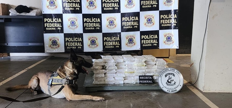 Guaíra – Ação policial apreende 50 kg de cocaína na ponte Ayrton Senna