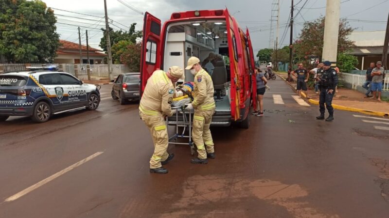 Toledo – Criança de 10 anos sofre ferimentos graves em acidente entre moto e carro