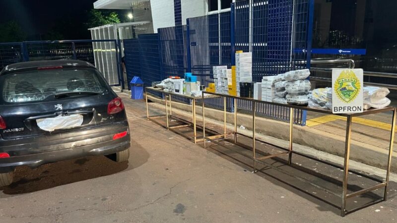 SMI – Com mercadorias estrangeiras, carro é apreendido em pátio de posto