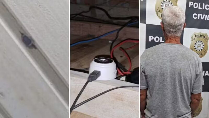 RS – Avô é preso por instalar câmera no banheiro para ver netas tomando banho