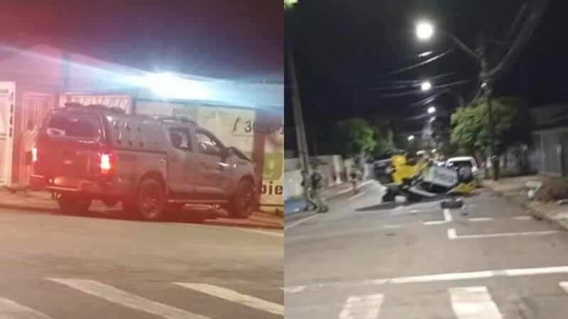 Trânsito – Duas viaturas da PM batem enquanto equipes tentavam atender ocorrência de roubo no Paraná