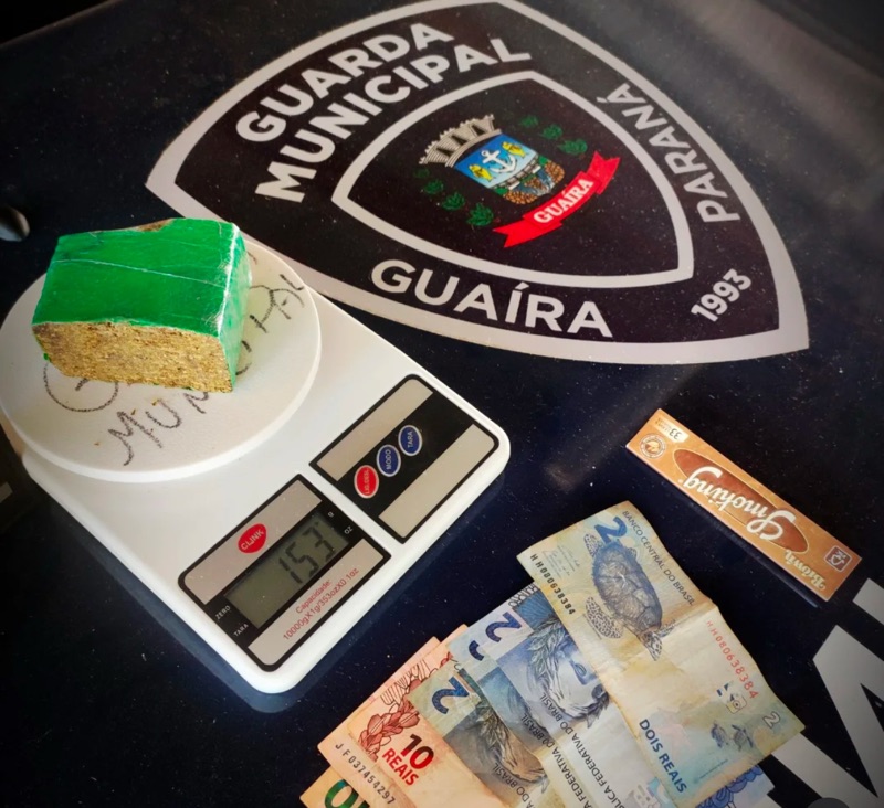 Guaíra – Guarda Municipal prende dois jovens por tráfico de drogas no Jardim Belvedere