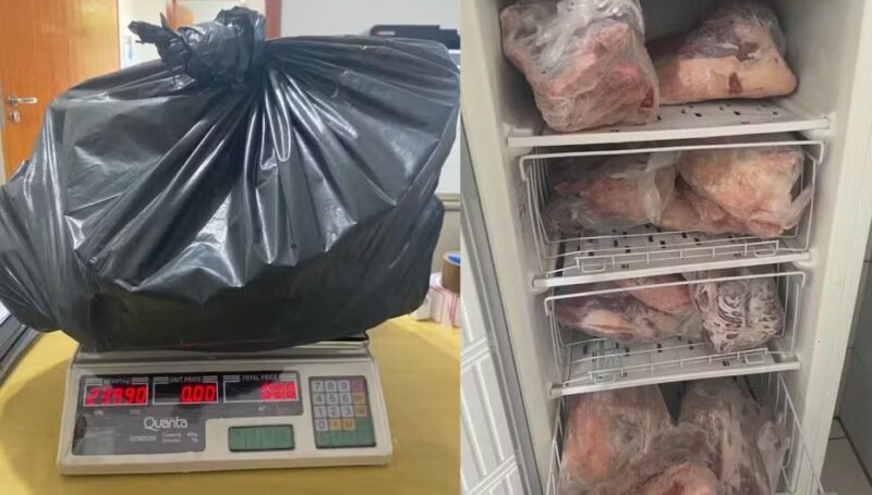 Realeza – Homem que aparece ‘abraçando’ carne em saque de carga no Paraná devolve 43 quilos furtados em interrogatório  polícia
