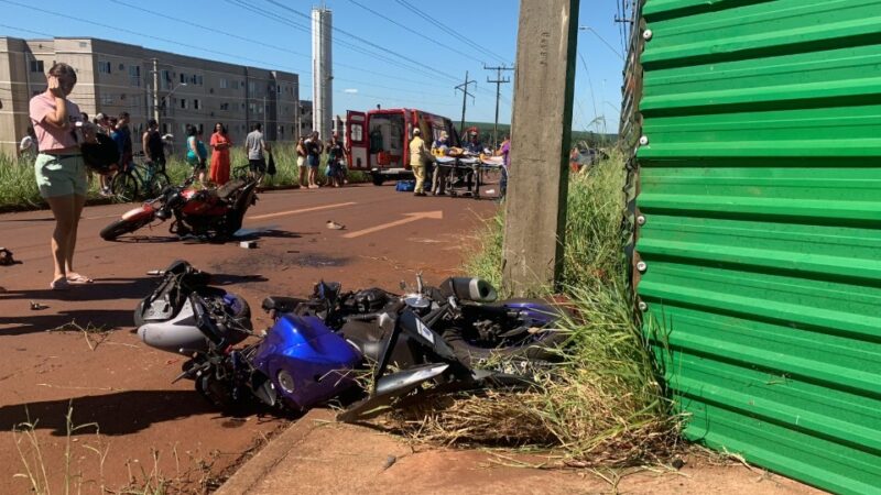 Trânsito – Homem morre e duas pessoas sofrem ferimentos graves em batida entre motos em Cascavel