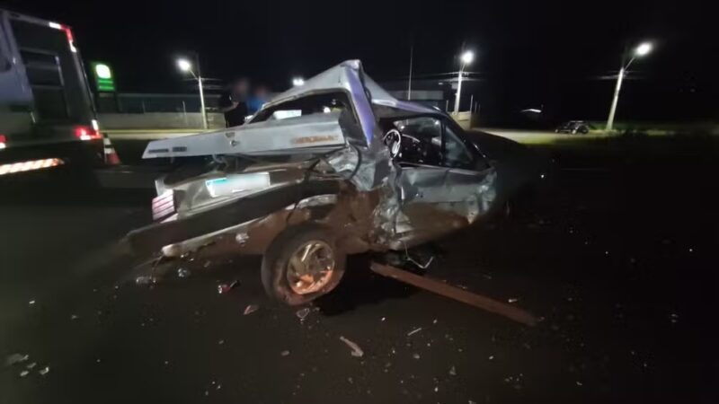 Medianeira – Mulher de 55 anos morre após carro dela ser atingido na traseira e bater de frente com outro veículo