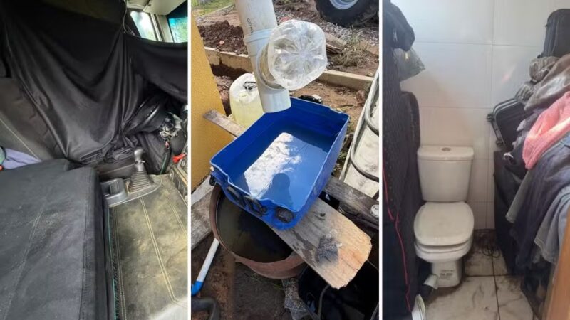 Paraná – Sem quarto ou cama, idoso obrigado a trabalhar 24h por dia no Paraná improvisou dormitório em cabine de caminhão