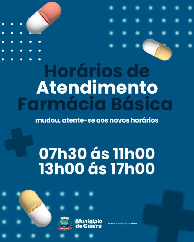 Guaíra – Farmácia Básica passa a atender em novo horário