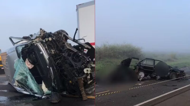 PR 323 – Acidente entre van e carro causa morte de três pessoas