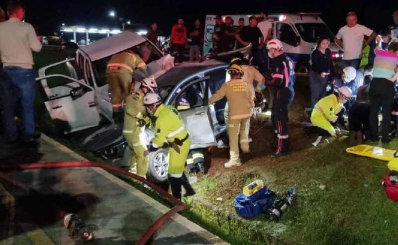 BR 277 – Duas pessoas morrem em grave acidente em Santa Tereza do Oeste