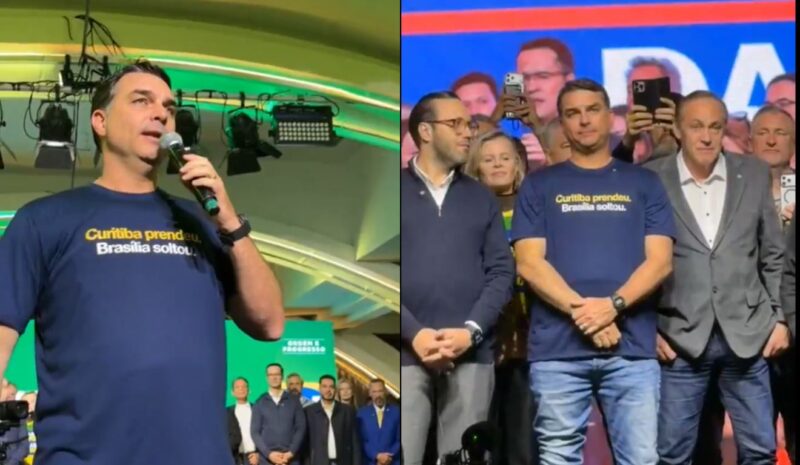 Eleições – “Curitiba mandou um recado forte para Lula”, diz Flávio Bolsonaro em evento do PL