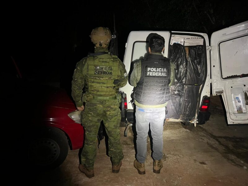 Itaipulândia – Policiais apreendem 4,5 mil pacotes de cigarros contrabandeados