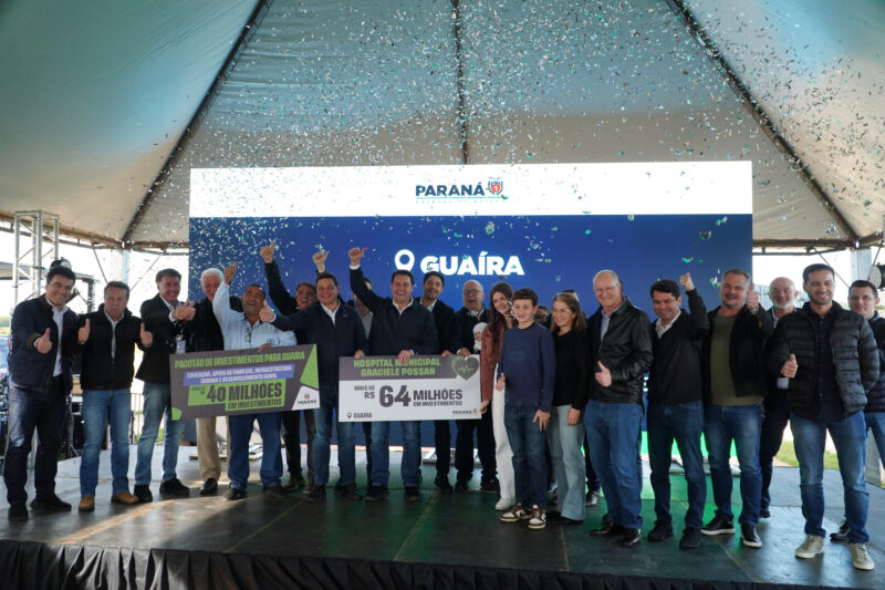 Guaíra – Ratinho Junior destina R$ 40 milhões para estradas rurais, infraestrutura e escolas