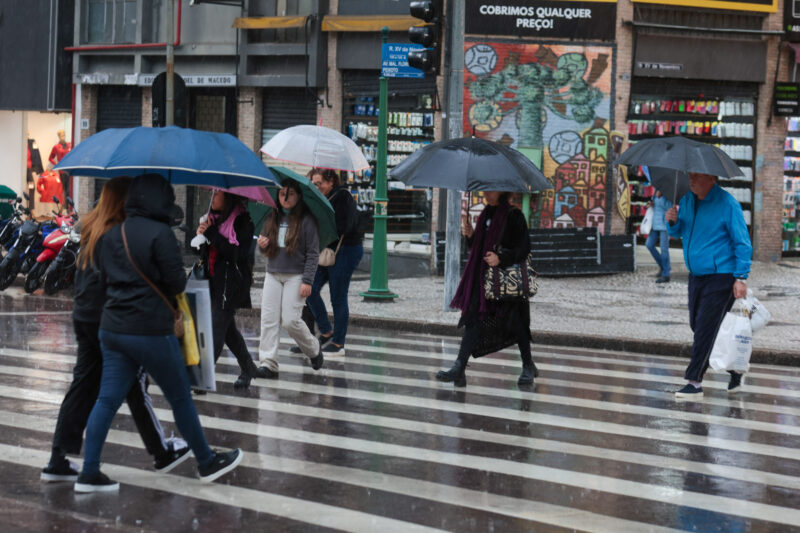 Clima – Frente fria provoca chuvas intensas em grande parte do país